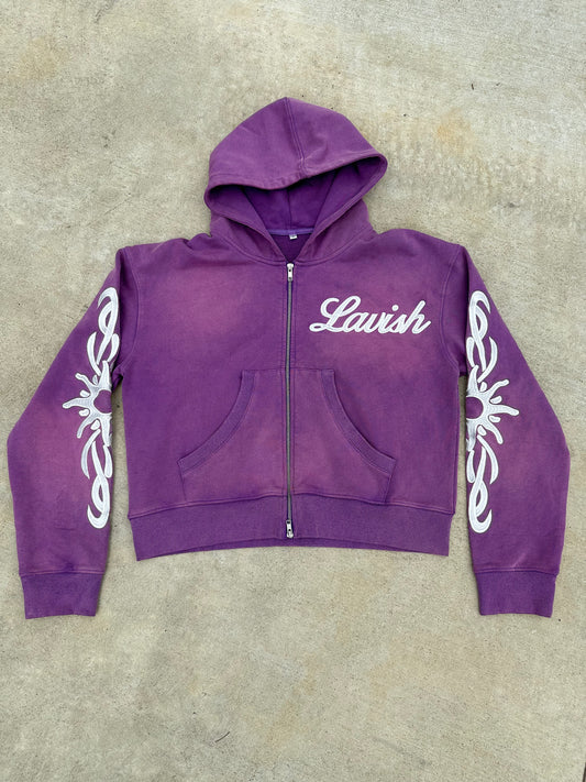 Lavishwayz Purple Zip Up